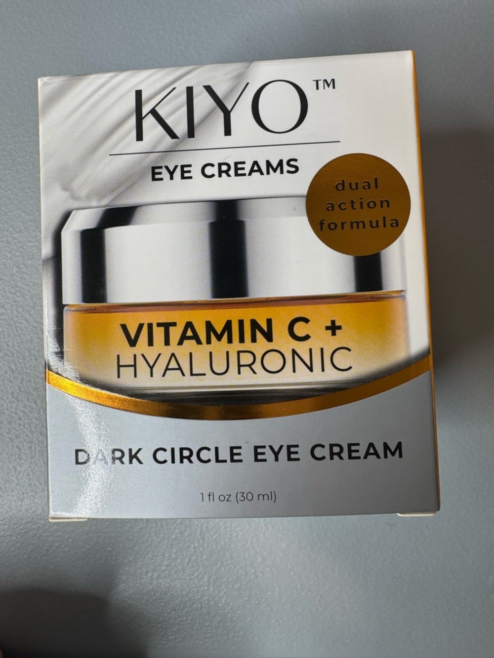 Kiyo Vitamin C + Hyaluronic Dark Circle Eye Cream dual action formula wrinkles